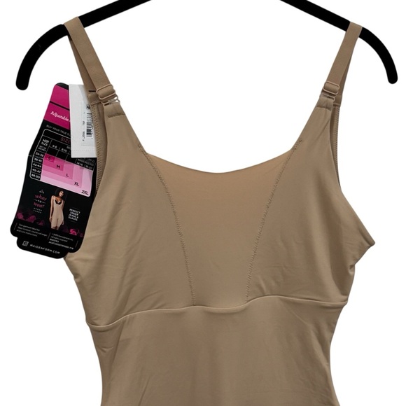 NEW Maidenform Tummy Control Shapewear Bodysuit Slimming High Waist Women's L - Picture 8 of 14